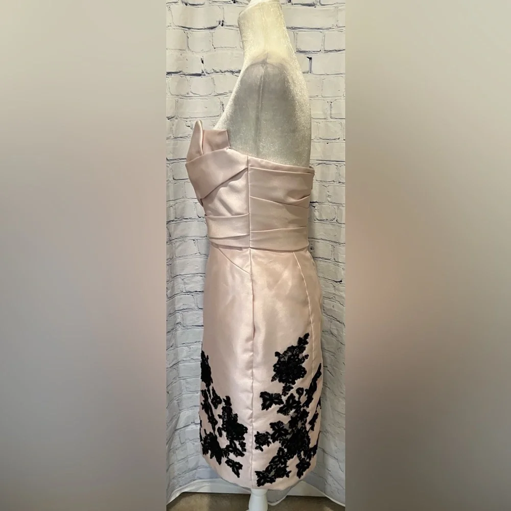 LOVE  -  Pink Strapless Empire Waist Dress w/built-in padded bra-  Size 12 - Picture 7 of 12